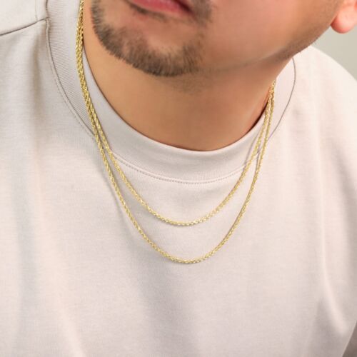 14K 2MM GOLD VERMEIL ROPE CHAIN DC