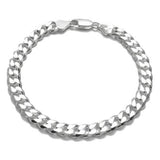 925 Solid Miami Cuban Sterling Silver Link Chain Bracelet in 5mm - 15mm width. Available in 7, 8, and 9 Inch Lengths Handcrafted 925 Link