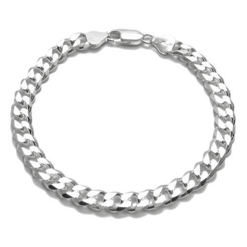 925 Solid Miami Cuban Sterling Silver Link Chain Bracelet in 5mm - 15mm width. Available in 7, 8, and 9 Inch Lengths Handcrafted 925 Link