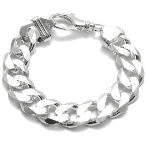 Awesome Sterling Silver Cuban Link Chain Bracelet in 15mm (Gauge 400) width. Available in 8, 9, and 10 Inches Lengths Handcrafted 925 Link