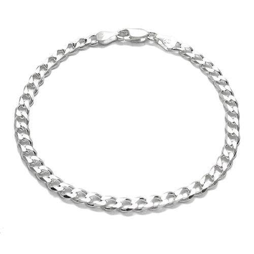 Elegant Sterling Silver Cuban Link Chain Bracelet in 5mm (Gauge 120) width. Available in 7" and 8" Lengths Handcrafted 925 Link