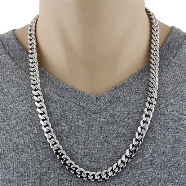 4-10MM Miami Cuban Solid 925 Sterling Silver Heavy Chain High Polish N –  Daniel J