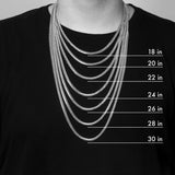 8mm 925 Solid Miami Cuban Sterling Silver Chain Real Heavy Curb Necklace Men's Women's Unisex 7" 7.5" 8" 18" 20" 22" 24" 26" 30" Italian