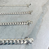 SOLID 925 Miami Cuban Bracelet Sterling Silver Link Chain Lock Box in 4mm 5mm 6mm 8mm 10mm 7.5" 8" High Polish Durable Heavy Non tarnish