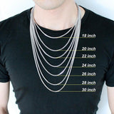 4mm Rope 14K Gold Vermeil Over Solid 925 Sterling Silver Chain Necklace Diamond Cut Men Women