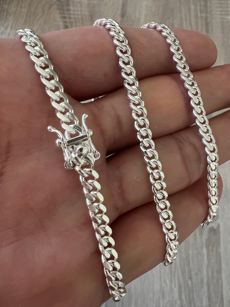 Miami Cuban Link Chain Necklace / Bracelet 14k Gold Finish Mens Ladies Box  Lock
