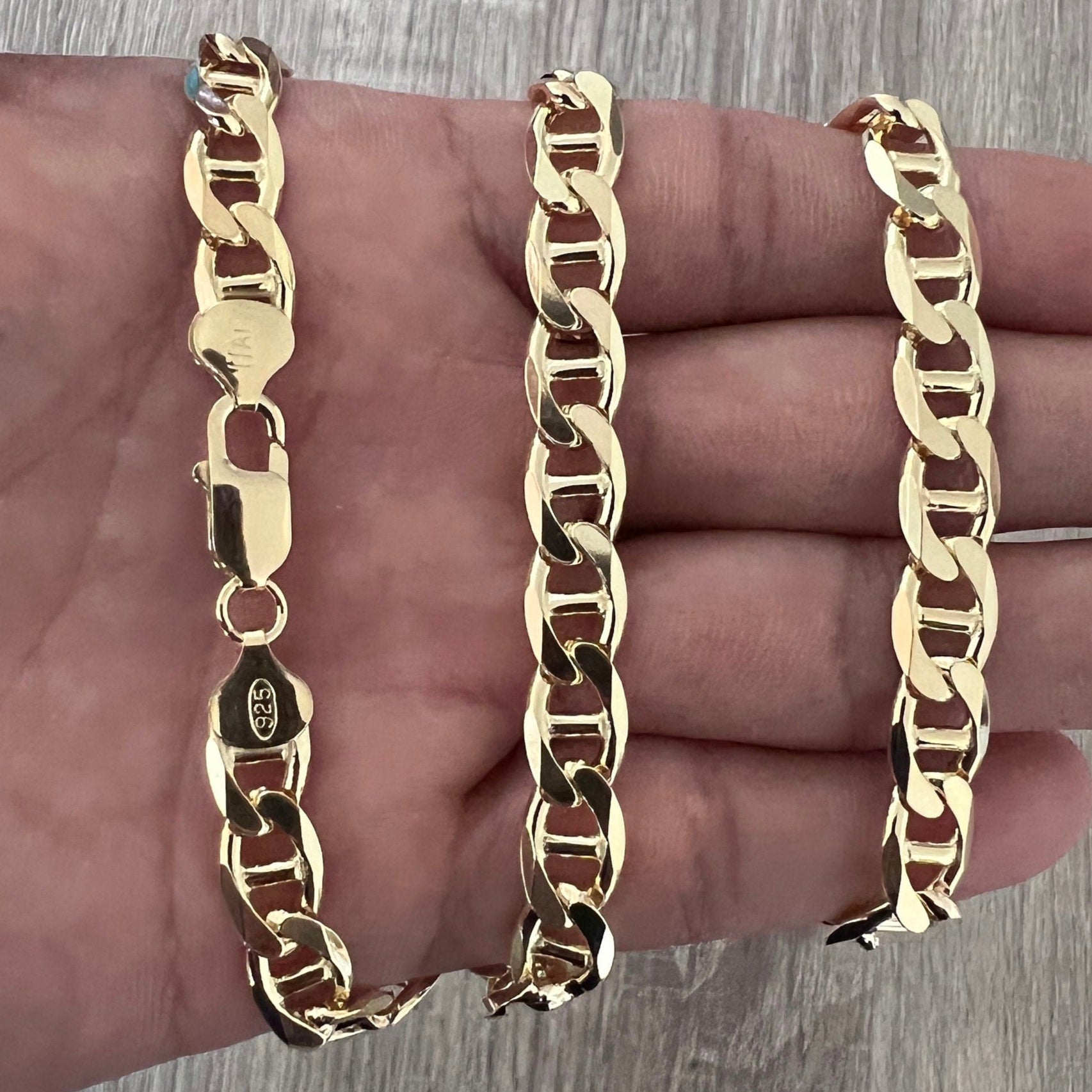 8mm Mariner 14K Gold Vermeil 925 Chain