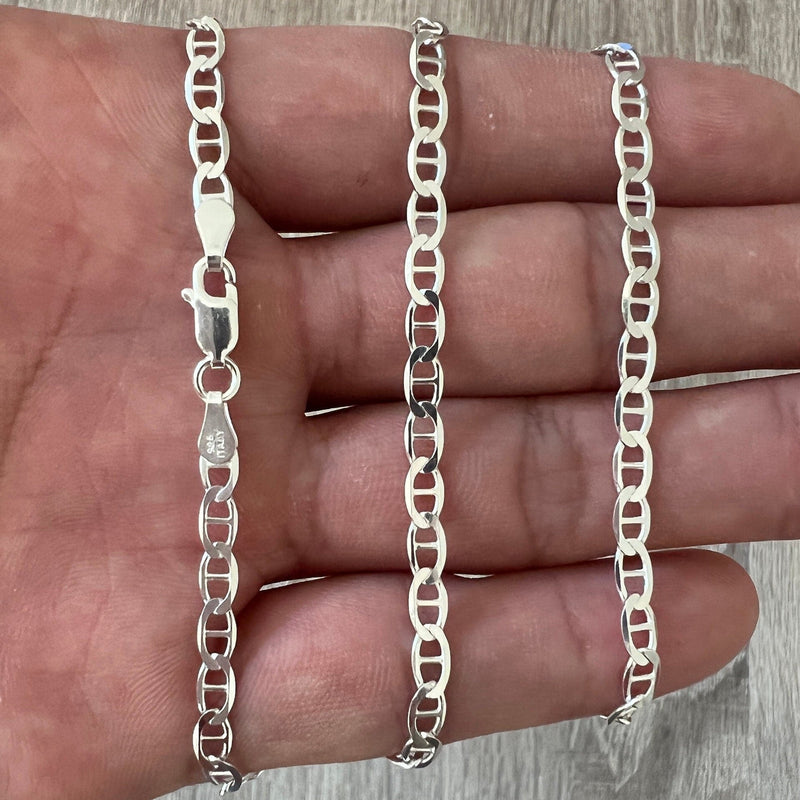 Sterling Silver Mariner Link Chain - Silver Chains | Lirys Jewelry 6mm / 30