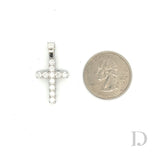 925 Sterling Silver Moissanite Cross Religious Pendant Iced Diamond GRA certified stones Jesus Small