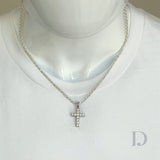 925 Sterling Silver Moissanite Cross Religious Pendant Iced Diamond GRA certified stones Jesus Small