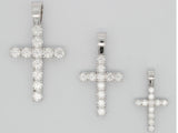 925 Sterling Silver Moissanite Cross Religious Pendant Iced Diamond GRA certified stones Jesus Large