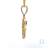 14K Gold 925 Sterling Silver Hamsa Hand Evil Eye Diamonds Iced Stones Religious Hand of Fatima Symbolic Symbol
