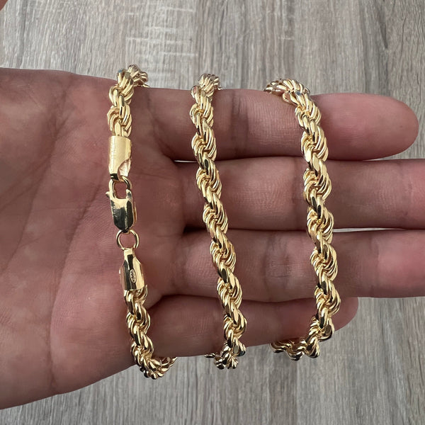 6mm solid hotsell gold chain