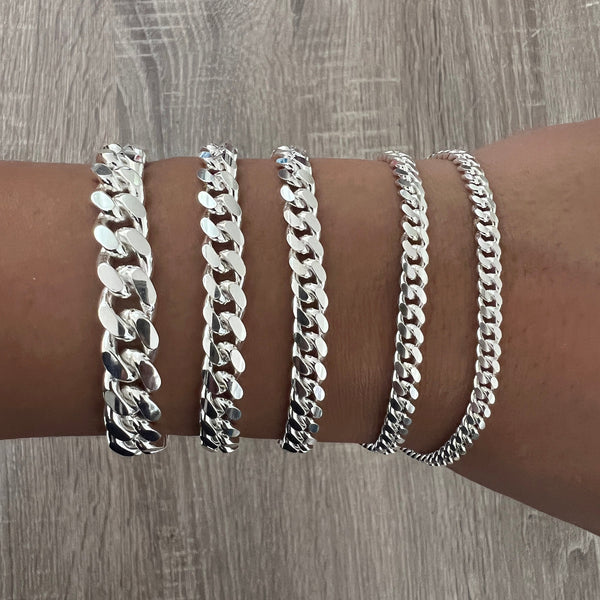 925 sterling silver cuban shop link bracelet