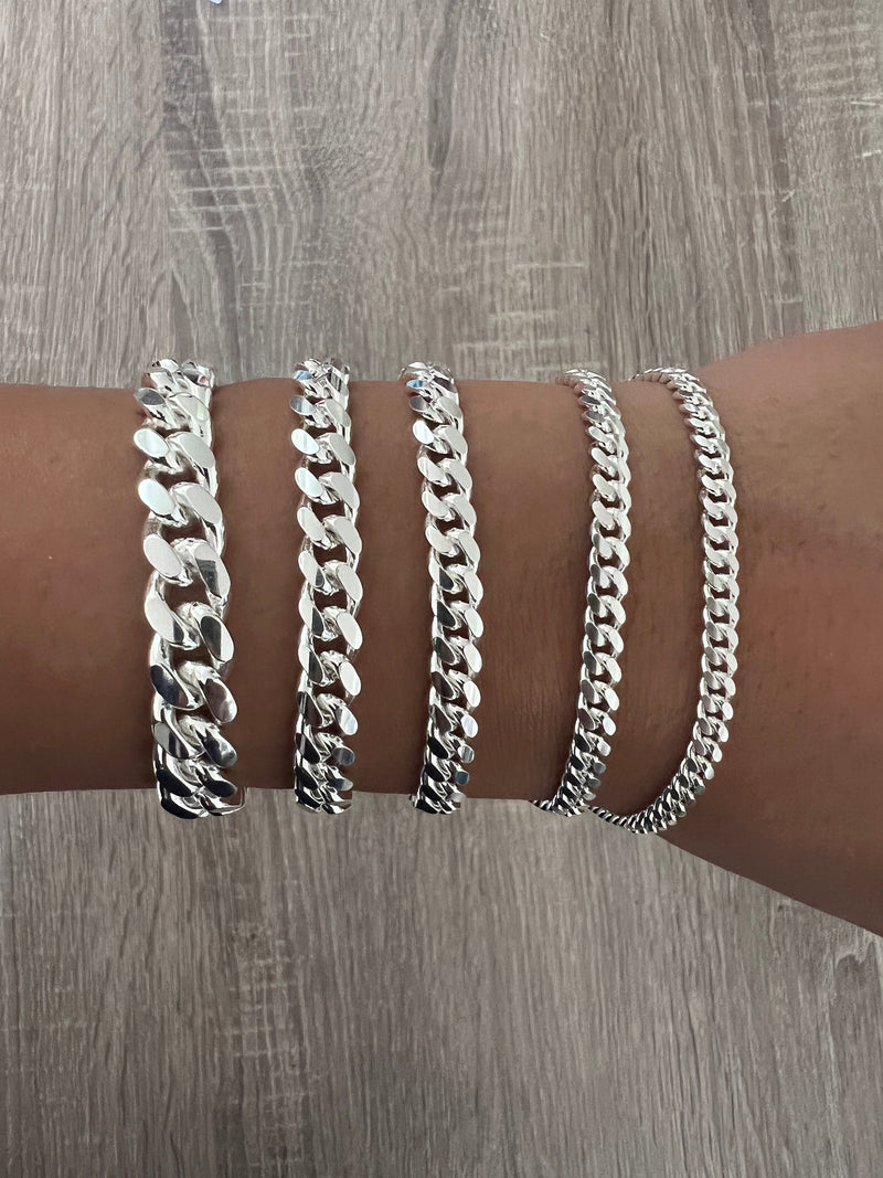 Miami Cuban Silver Bracelet, Cuban-Link Chain Bracelets