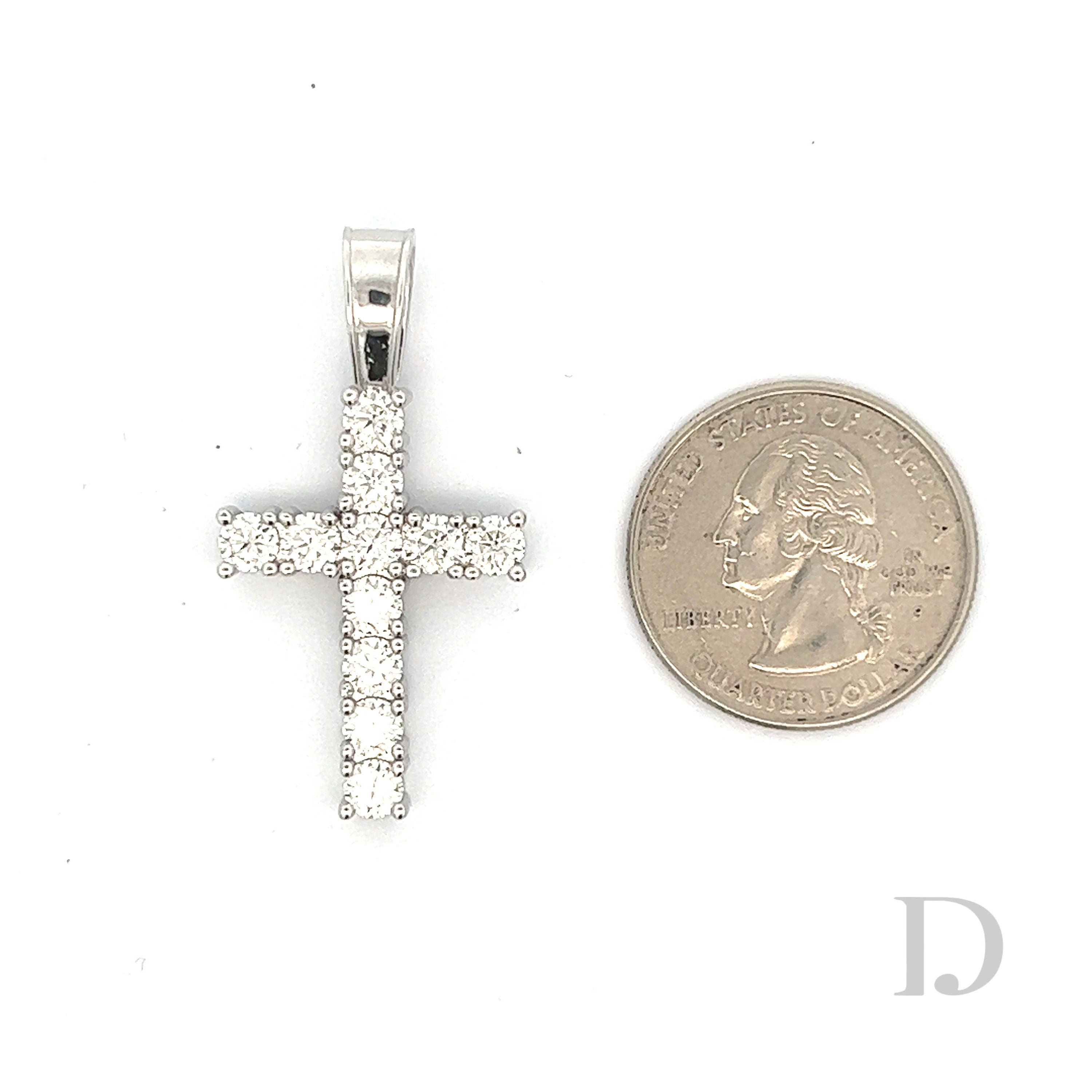 925 Sterling Silver Moissanite Cross Religious Pendant Iced Diamond GRA certified stones Jesus MEDIUM